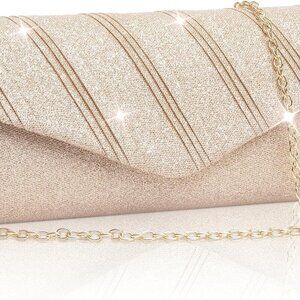 Women Evening Handbag Glitter Envelope Clutch Purse for Formal Events
